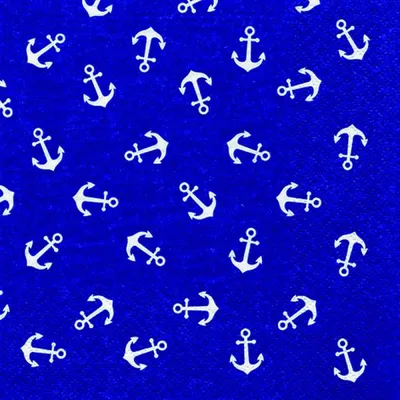 Produktbild von 20 Servietten Anchor white - Kleine Anker auf blau 33x33cm