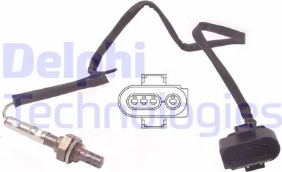 Produktbild von DELPHI Lambdasonde für VW Transporter IV Bus (70B, 70C, 7DB, 7DK, 70J, 70K, 7DC, 7DJ) vor-Kat Beheizt 885mm ES10967-12B1