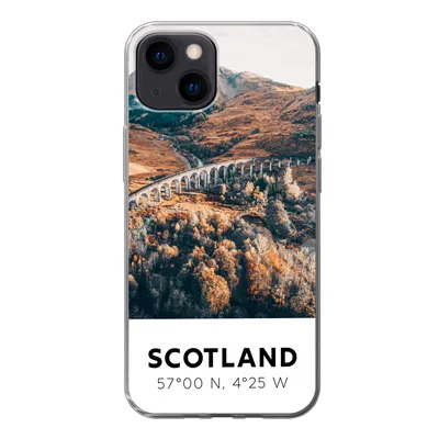 Produktbild von MuchoWow® Handyhülle Schutzhülle Hülle für iPhone 13 mini Schottland - Herbst - Berge Silikon Softcase Handy Hülle - Softcase