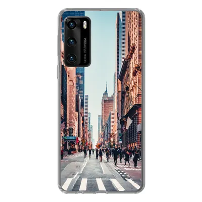 Produktbild von MuchoWow® Handyhülle Schutzhülle Hülle für Huawei P40 Veteranenparade in New York Silikon Softcase Handy Hülle - Handytasche