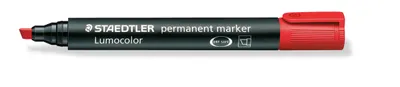 Produktbild von STAEDTLER Lumocolor 350 permanent Marker, Keilspitze, Einzelprodukt, rot