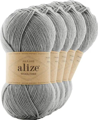 Produktbild von Strickgarn Alize Wooltime 5x100g 75% Wolle  100 Häkelgarn Farbwahl
