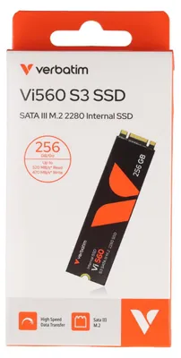 Produktbild von Verbatim Vi560 S3 M.2 SSD-Laufwerk 256 GB, 256 GB, M.2, 520 MB/s