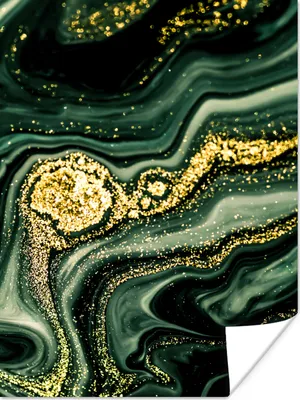 Produktbild von MuchoWow® Poster Marmor - Gold - Glitter - Grün - Marmoroptik - Luxus 120x160 cm - Wandbilder