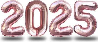 Produktbild von Oblique Unique Folien Luftballon Zahl 2025 für Silvester Neujahr Party Deko Ballons Zahlenballons - rosé