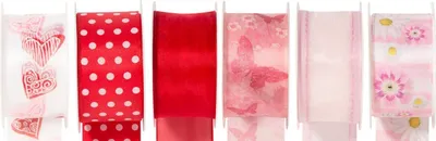 Produktbild von 6x Geschenkband 25 mm x 2 m rot