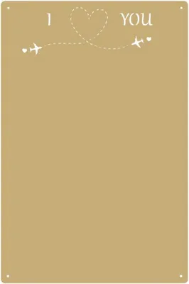 Produktbild von Anwicar Magnettafel für Erinnerungen Flugzeug Gold 74x49 cm