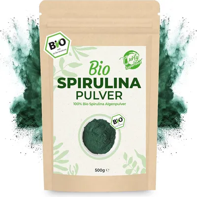Produktbild von Spirulina Pulver 500g – , vegan & roh – Naturbelassenes Superfood