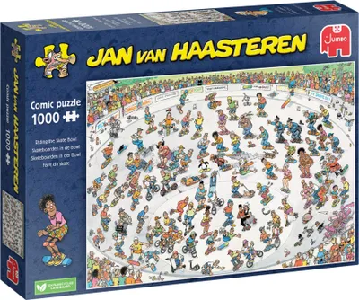 Immagine prodotto di Jumbo Jan van Haasteren - Skateboarden In Der Bowl, Puzzle, Erwachsenenpuzzle, 1000 Teile, 1110100323