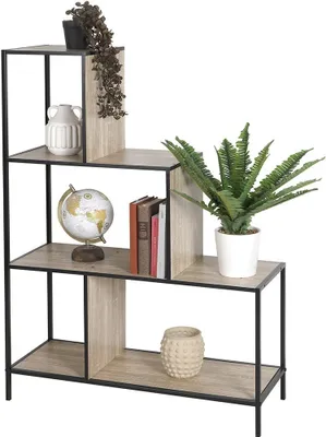 Produktbild von Meublorama FD-152176*1C/11KG, MDF-Platten, Braun, 4 Regale, 300 mm, 800 mm, 1120 mm