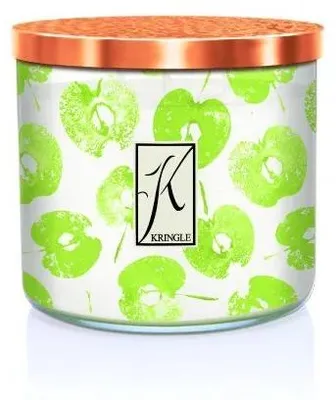 Immagine prodotto di Candela Kringle TUMBLER, profumo di rosmarino e mela, con tre stoppini (411g)