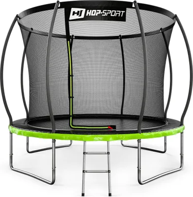 Produktbild von Hop-sport Záhradná trampolína 10ft (305cm) pumpkin - čierno/zelená s vnútornou sieťou