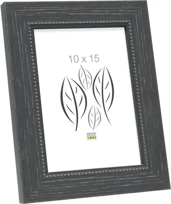 Produktbild von Deknudt S46KF2 Holzdekorleiste, schwarz, mit Perlenbord, 13x18 cm