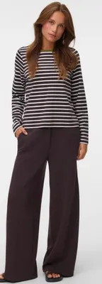 Produktbild von Vero Moda VMBOPHA LS O-NECK CONTRAST TOP JRS Chocolate Torte/Snow White + Spagnu XS