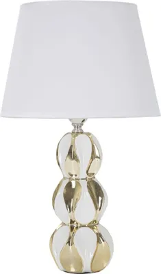 Produktbild von Mauro Ferretti Tischlampe Glam Bälle weiß gold 28x46 cm