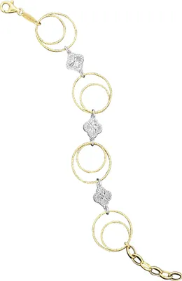 Produktbild von Der Kettenmacher Fantasy Armband 925/- Sterling Silber 19cm mehrfarbig 148260005-19
