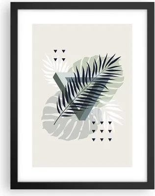 Produktbild von Gerahmtes Poster - Schwarzer Rahmen - Monstera Palme Grafik - 30x40 cm - Wand Bild - Wanddeko - Wandbilder - Kunstposter - Wandposter - Bilderrahmen - Bilder - Kunstdruck - P2BPA30x40-4519