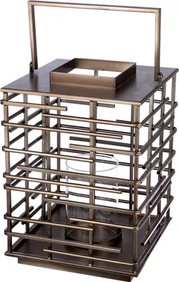 Image de Gilde Windlicht, "Loft", Metall, silberfarben, VE 1, L. 26 cm, B. 26 cm, H. 46.5 cm 74147 4063387741474