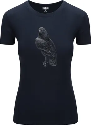 Immagine prodotto di Diarbo T-shirt da donna con stampa di animali selvatici ritratti seduti falco blu scuro taglia XL