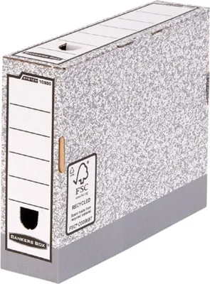 Image de Bankers Box Boîte d'archives Système 1080001 gris/blanc