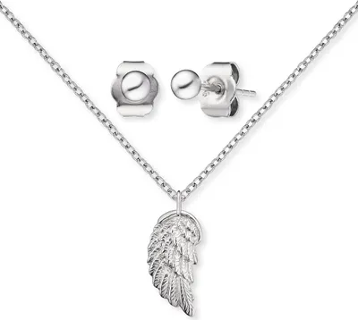 Produktbild von Engelsrufer Set ERMT-LILWING Halskette und Ohrstecker Silber
