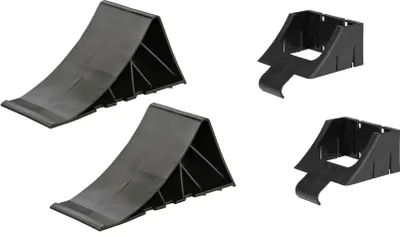 Produktbild von 2er Set aus Unterlegkeil schwarz mit Halterung
