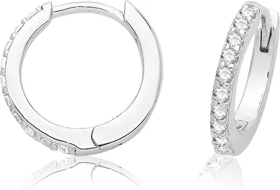 Productafbeelding van Oorbellen voor dames, verguld met rhodium, gemaakt van sterling zilver 925 met zirconiumoxide; TRS33310