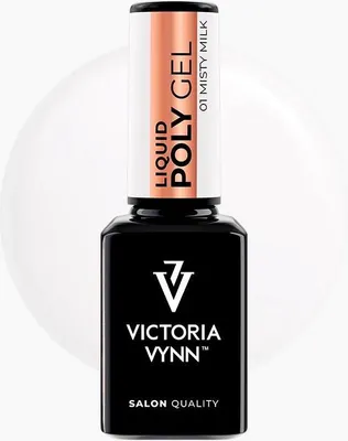 Produktbild von Victoria Vynn | Liquid Poly Gel - 01 Misty Milk - 15 Ml - Selbstnivellierende Formel - Schnelle Nagelverlängerung