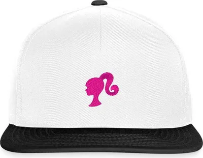 Produktbild von Spreadshirt Barbie Silhoutte Stick Snapback Cap, One size, Weiß/Schwarz