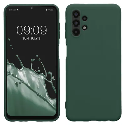 Produktbild von kwmobile Handyhülle für Samsung Galaxy A13 4G Hülle - TPU Case - Kabelloses Laden - Schutzhülle Cover in Tannengrün