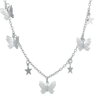 Produktbild von Elegante Halskette Star Butterfly aus Silber für Damen KP35486