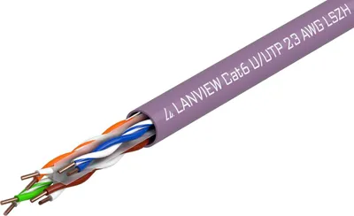 Immagine prodotto di Lanview LVN122150 Netzwerkkabel Violett 305 m Cat6 U/UTP (UTP) (LVN122150)