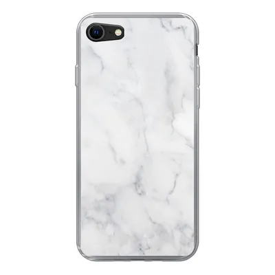 Produktbild von MuchoWow® Handyhülle Schutzhülle Hülle für iPhone 8 Marmor - Weiß - Grau - Luxus - Marmoroptik - Stein Silikon Softcase Handy Hülle - Schutzhaube