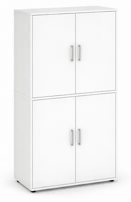 Produktbild von Schlichter, moderner Schrank mit praktischen Fächern und Türen in Weiß