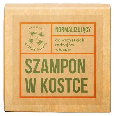 Obrázok produktu pre Mydlarnia Cztery Szpaki Normalizujący szampon w kostce Rozmaryn i Mandarynka, 75g