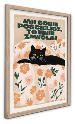 Produktbild von STYLER Wandbild 30x40 cm Snuggle Modernes Kunstbild Lustiges Motiv Wanddeko Wohnzimmer Schlafzimmer Büro Dekoration Rahmen Design