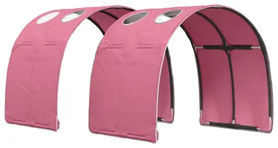 Obrázek produktu pro vidaXL Tunel na postel, 2 ks, růžový, 211 x 67,5 x 2 cm, polyester