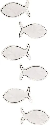 Produktbild von Sticker Kommunion Fisch mit Ornament