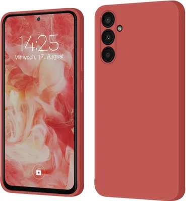 Produktbild von Hülle für Samsung Galaxy A54 5G Case Cover Bumper Silikon Softgrip Schutzhülle Farbe: Rot