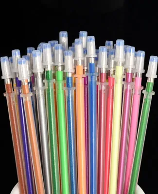 Produktbild von 48pcs Farben 0,8 mm Gel Ink Stift Nachfüllungen Glitzerschule Schreiben Schreiben Schreibweise