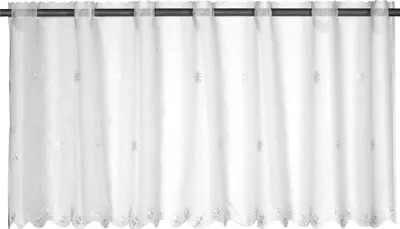 Bistrogardine weiß transparent 48x138 cm, 1 Panel