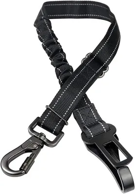 Produktbild von Hunde-Sicherheitsgurt Auto 3-in-1 - Reflexionsfähiger Nylon-Hundehalsband mit Karabinerschnalle