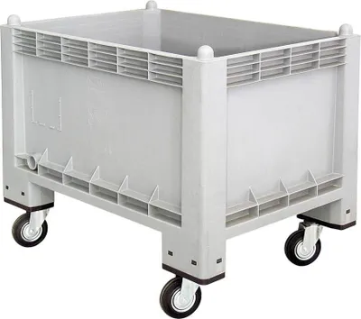 Produktbild von Industriebox mit 4 Lenkrollen, lebensmittelecht, 300 Liter, LxBxH 1000 x 700 x 790 mm