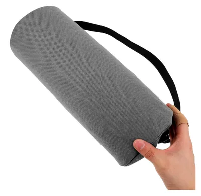 Produktbild von Lendenwirbelkissen aus Memory-Schaum für ergonomische Unterstützung im Rückenbereich, tragbar für Bürostuhl, Autositz und Zuhause mit abnehmbarem Bezug