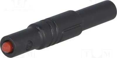 Produktbild von 1x Stecker 4mm Bananen 3mΩ LASSGSW Bananenstecker 4mm 24A schwarz isoliert 1kVDC