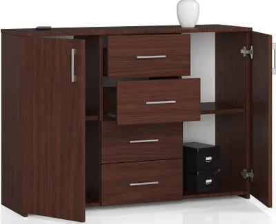 Obrázok produktu pre Komoda so 4 zásuvkami a 2 dvierkami, 110x80x35, obývacia izba, Venga