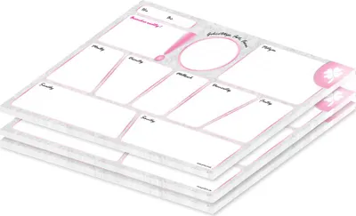 Produktbild von PRICARO Wochenplaner "Marmor", rosa, A4, 25 Blatt, 3 Stück