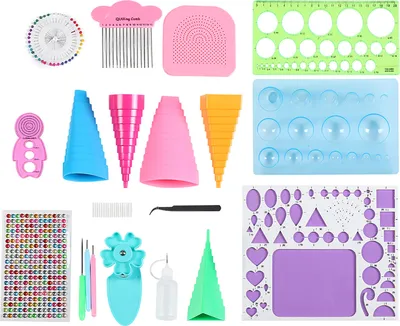 Zdjęcie produktu dla Zestaw do quillingu papieru, zestaw do zwijania papieru, zestaw narzędzi do rękodzieła papierowego, zestawy do filigranowego rękodzieła papierowego, akcesoria do majsterkowania
