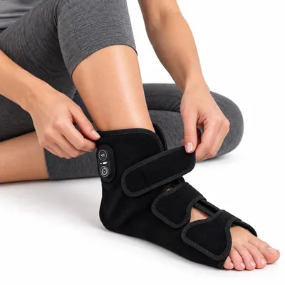 Produktbild von Rotlicht-Therapie Fuß- und Knöchelmassagegerät, 153 LEDs 660nm, Wärmefunktion, elektrische Fußgelenkbandage, 5000mAh Akku, 3 Temperaturstufen