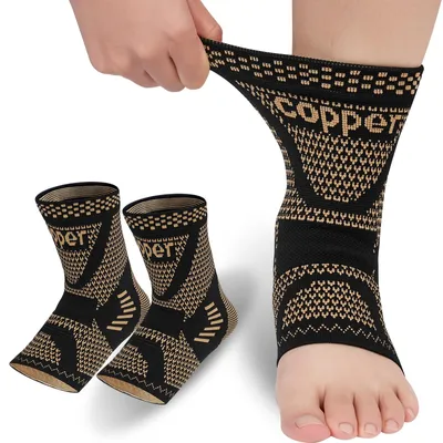 Produktbild von Sprunggelenkbandage Sprunggelenkstütze - Atmungsaktiv und schweißableitend - Größe L, Unisex - Für Laufen und Ballsport